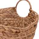 Household Essentials ML-4002 Tall Water Hyacinth Wicker Basket with Handles | Natural, Brown, Natural