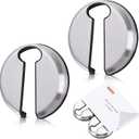 Wine Foil Cutter Tool for Wine Bottles 2 Pack Design Stainless Steel Blades Foil Remover Removes Foil Top Effortlessly Gift for Wine Lovers, Stainless Steel Silver