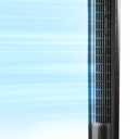 Comfort Zone Tower Fan for Bedroom, 32 inch, 3 Speeds, 90 Oscillation, Bladeless Indoor Fan, Built in Carry Handle, Portable Stand Fan, Black