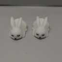 NiHome 2 PCS 3D Printed Bunny Toilet Floor Bolt Cover Caps, Glow in the Dark White Rabbit Toilet Bolt Covers Caps Decorative & Protective Easy Installation for Bathroom Decor Dust Debris Prevention