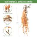 Artificial Fake Hanging Plants Flowers Basket for Outdoor Outside Porch Fall Decoration,2 Pack Faux Silk Long Vines UV Resistant Look Real for Home Patio Balcony Wall Yard Autumn Decor