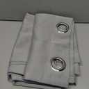 NICETOWN Grey Kitchen Blackout Short Curtain Panels for Bedroom, 45 Inch Long Thermal Insulated Grommet Top Blackout Draperies and Drapes (2 Panels, W42 x L45 -Inch, Grey)