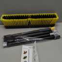 KeFanta 18 Inches Push Broom Outdoor Heavy Duty Broom with 63" Long Handle for Deck, Driveway, Garage, Yard, Patio, Warehouse Concrete Floor Cleaning