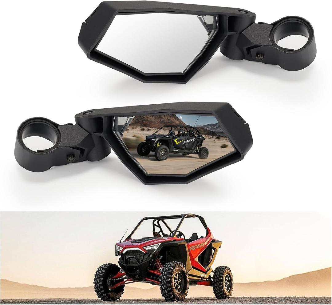 KIWI MASTER Side Mirrors for 2020-2026 Polaris RZR Pro XP, Pro S, Pro R, Turbo R/ 4 Accessories, Adjustable Folding Rear View Mirror 2883762, Pair