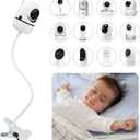 Flexible Baby Monitor Clip Mount Compatible with Infant Optics DXR-8 Pro, Nanit Pro, Owlet, Eufy, HelloBaby, Motorola, Vtimes, Arenti, VTech, Babysense and Other Baby Camera with 1/4 Screw Hole