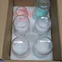 ComSaf Overnight Oats Containers with Lids (16oz+4oz, 6Pcs), Dual-Layer Chia Pudding Jars with Dry and Wet Separation, Yogurt Parfait Cups for Oatmeal Cereal Nut Fruit, Meal Prep Glass Jars for Salad