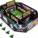 Large 3D Soccer Food Serving Tray, Corner Sauce Holders, 4 Divided Sections & Roomy Center Section Snack Organizer Tray, Food Stadium for 2026 Soccer Watch Parties & Game Day, Tailgate