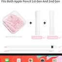 5 x 100 pcs Silicone Nib Sleeves Compatible with Apple Pencil Tips, Professional Liquid Silicone Nibs Cover Replacement for 1st & 2nd Gen/pro/USB-C, Writing Anti-Slip Protective Case for Apple iPad Pencil (Pink)