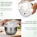 6L-Stainless Steel Salad Rotator, Vegetable Dishwasher, Lettuce Cleaner and Dryer, Kitchen Strainers.