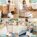2 Step Toddler Step Stool, Non-Slip Multifunctional Kids Step Stool for Bathroom Sink & Toilet Potty Training,Supports Up to 220 lbs (2 Packs, White)