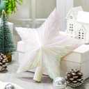 8.3 Inches Christmas Star Tree Topper Glitter Mini Sisal Star for Christmas Small Xmas Tree Top Decoration Ornament for Home Xmas Holiday Gift Decor(Colorful White)