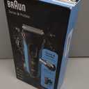 Braun Electric Series 3 Razor with Precision Trimmer, Rechargeable, Wet & Dry Foil Shaver for Men, Blue/Black