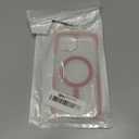 MATEPROX Magnetic Clear Cases for iPhone 15 Case, Compatible with MagSafe,Transparent Shockproof Thin Slim Bumper Phone Cover 6.1" 2023-Magnetic Pink