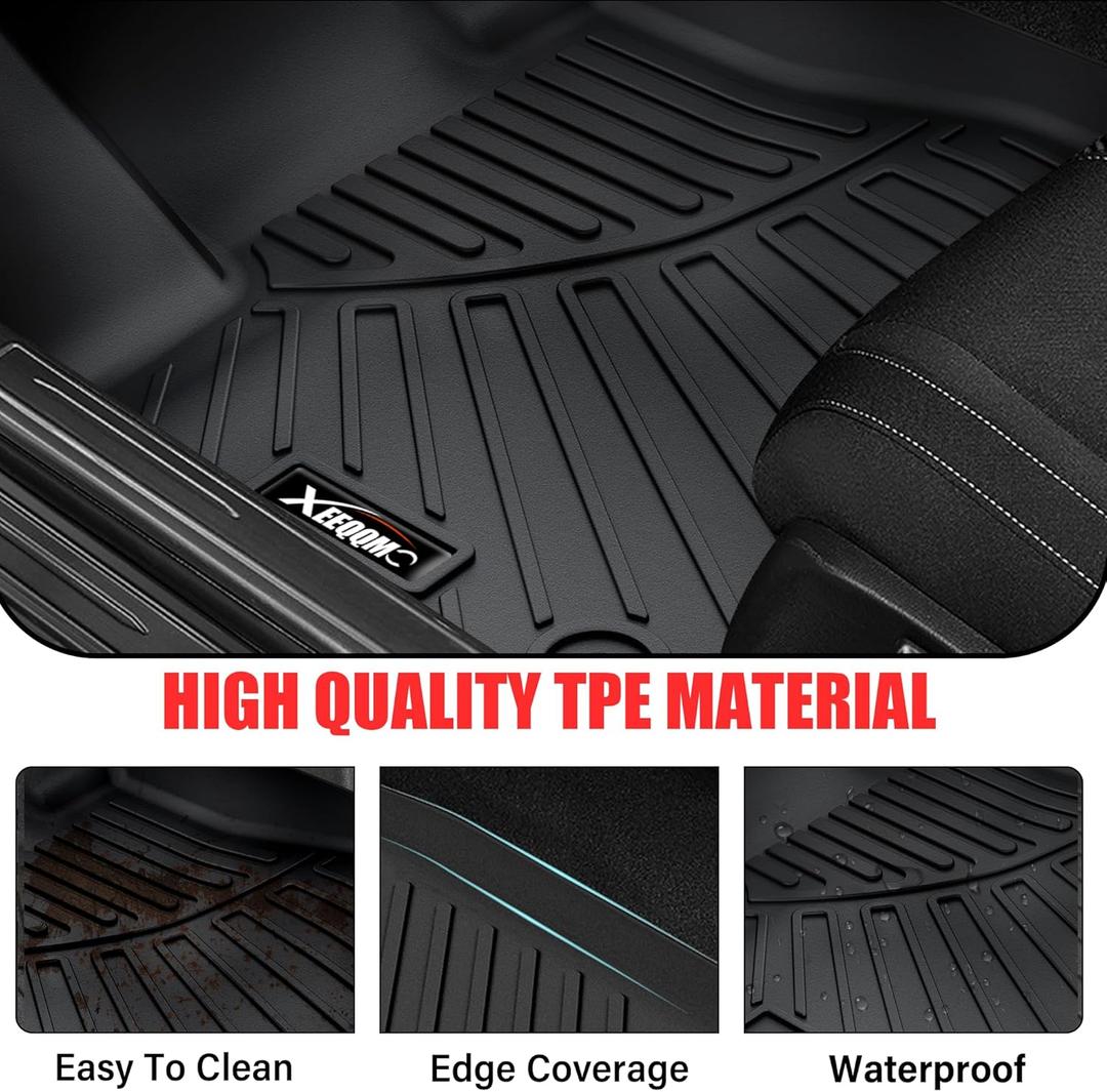 Floor Mats & Trunk Mats with Backrest Mats for 2022-2025 Kia Carnival MPV 5 Seats (Not for Hybrid Fits LX w/seat Package, EX and SX) All Weather Protection TPE Car Floor Liners Full Set