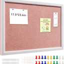 18"x24" Pink Felt Bulletin Board, Framed Pin Board