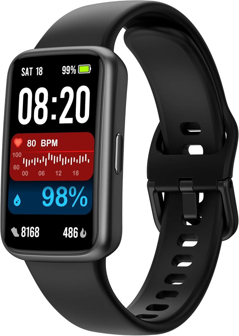 Fitness Trackers,Smart Watch with 1.47" Color Screen,100+Sport Modes Fitness Watch with Heart Rate Sleep Monitor, Pedometer Step Counter Watch, 3TAM Waterproof Activity Trackers for Women Men,BK
