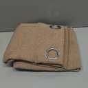 BGment Camel Linen Curtains 54 Inch Length for Short Window, Burlap Semi Sheer Drapes Light Filtering with Grommet Privacy Non See Through for Living Bedroom Farmhouse, 2 Panels, Each 52 Inch Wide