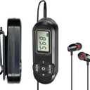 Personal Portable FM Radio with Digital Tuning LCD Display, SWDSTP Mini Pocket Radio with Headphones and Belt Clip for Walking Jogging, Upgrade Volume Control