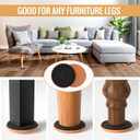 4" Felt Furniture Sliders for Hardwood Floors, 8 PCS Furniture Pads for Tile Floors, Furniture Movers Sliders for Heavy Furniture, Felt Sliders Move Large Furniture Easily