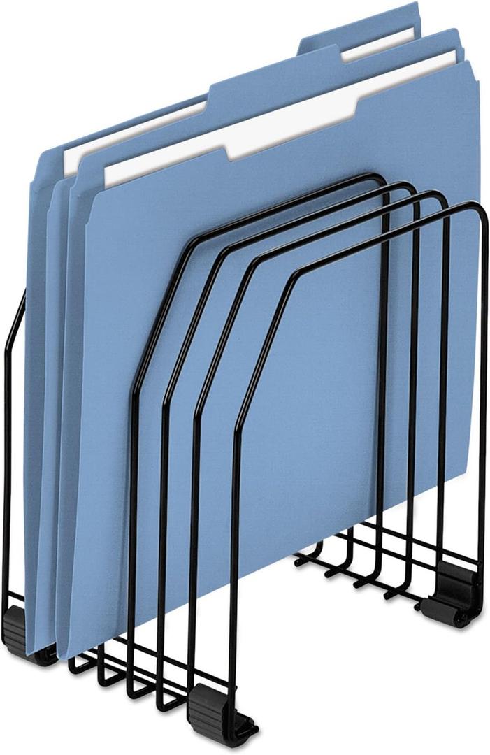 Fellowes Workstation File Organizer, 7 Section, Wire, Black (68112) (Holds letter or legal size files.)
