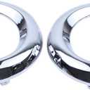 2Pcs Front Driver and Passenger Side Chrome Fog Lamp Bezel Trim Ring for Toyota RAV4 Limited 2009-2012