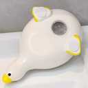 1 Pack Duck Ceramic Soap Dishes,Soap Holder with Drain,Soap Dish Container,Dish Soap Tray,Sponge Holder,Soap Tray for Shower,Bathroom,Bar,Kitchen,Counter (Duck), White
