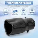 Heart Exhaust Tip 2.5" Inlet, Adjustable Stainless Steel Exhaust Pipe, Modified Exhaust Tail Pipe Universal for Most Car(Carbon Fiber Printing)