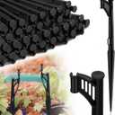 50 Pcs 12.8" Irrigation Drip Support Stakes 1/4 Inch Tubing Hose Holder Adjustable Riser Drip Lines Ground Stakes for Micro Sprinkler Gardens Irrigation Supplies