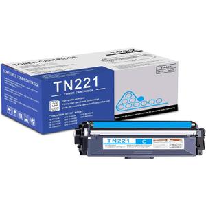 1 Pack TN221 Cyan Toner Cartridge High Yield Compatible TN221 Replacement for Brother HL-3140CW 3150CDN 3170CDW MFC-9130CW 9140CDN 9340CDW DCP-9015CDW 9020CDN Printer