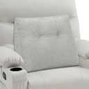 TANYOO Back Support Pillow for Recliner Soft Dual Layer Lumbar Support Pillow with Shredded Memory Foam Ergonomic Orthopedic Couch Lumbar Cushions for Elderly Lower Back Pain Relief Light Grey