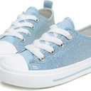 ToandonToddler Kids Sneakers Sparkle Fashion Glitter Sequins Canvas Shoes