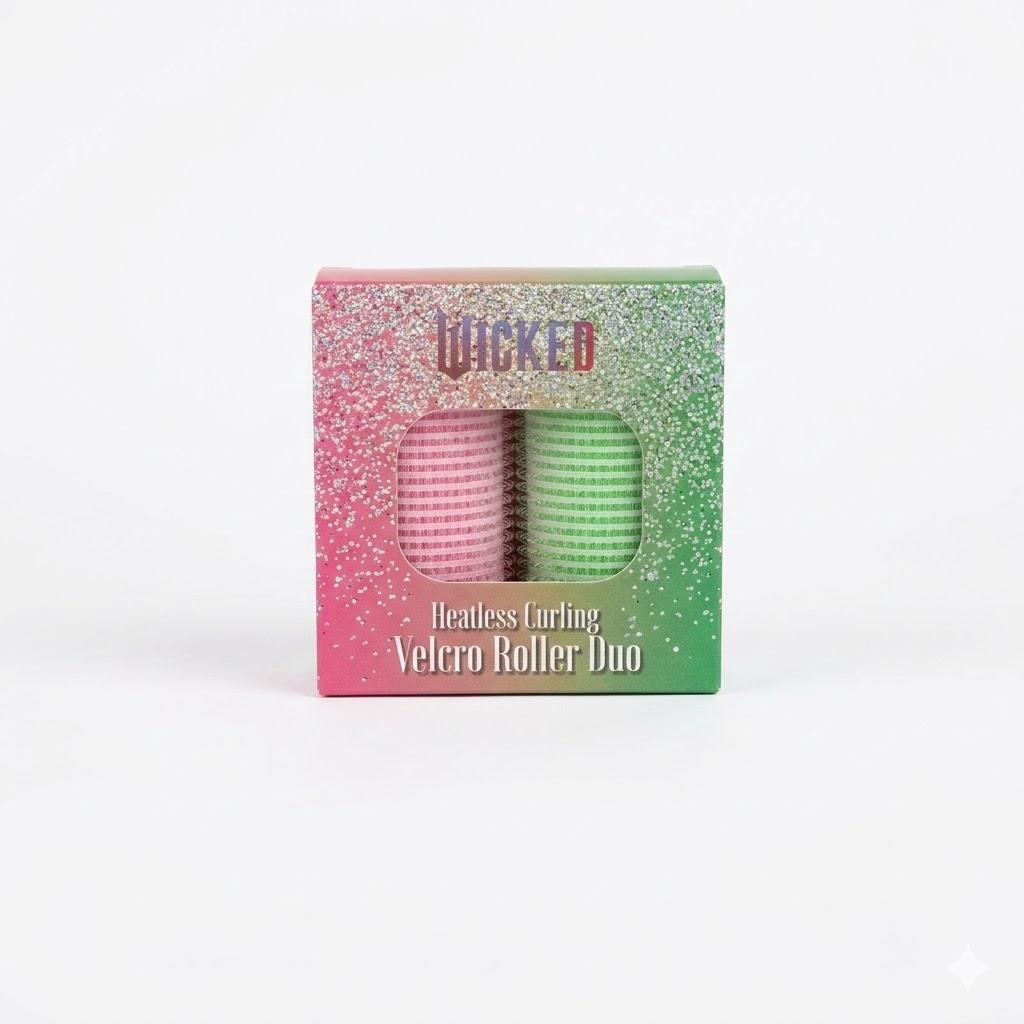 Wicked Heatless Curling Velcro Roller Duo (pink/green)
