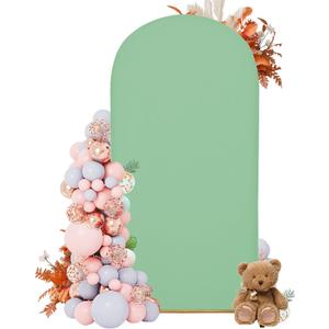 Arch Covers,Arch Backdrop Stand Fitted Cover for Wedding Birthday Party Ceremony Banquet Decoration(7.2F,Mint Green,Cover Only)
