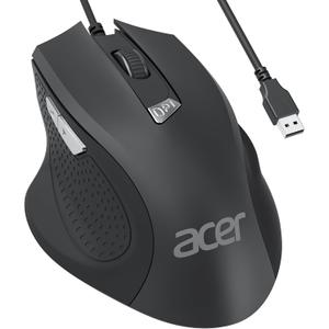 acer Wired Mouse, 4 Adjustable DPI USB Computer Mouse with Side Buttons, 5FT Cord, 6 Buttons, 3200 DPI, Compatible with Laptop, iMac, PC, Desktop