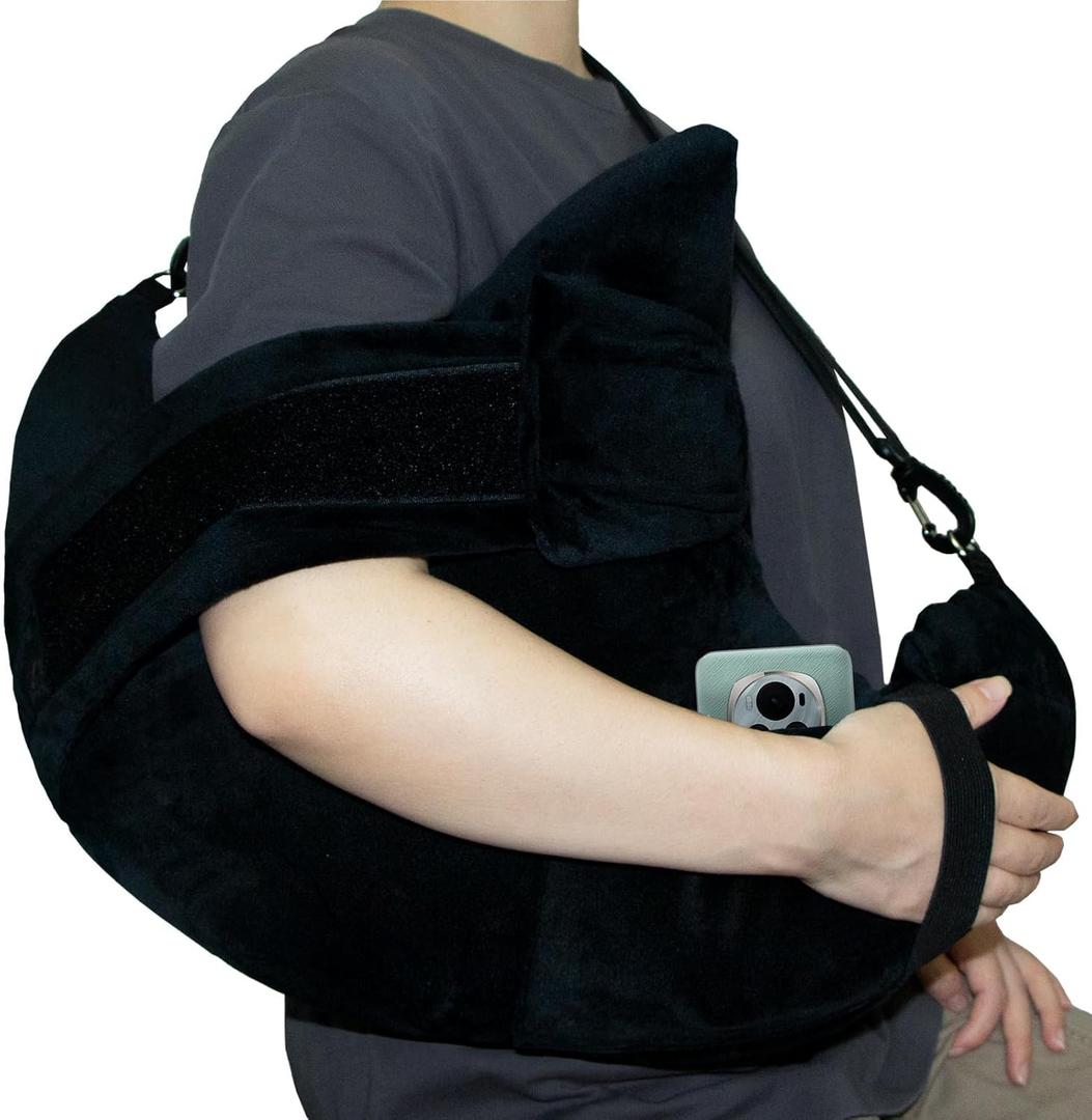 Shoulder Surgery Pillow, Rotator Cuff Pillow, Side Sleeper Pillow for Neck and Shoulder Pain and Shoulder (Black)