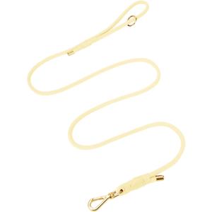 Durable Handwoven Dog Leash for Small & Medium Dogs, 5/16 inch Rope Lead with Anti-Tangle Swivel Clip, Soft & Lightweight, 5FT Long Ideal for Daily Walking & Training (Light Yellow)