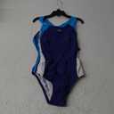 Speedo Girl's Swimsuit One Piece Infinity Splice Thick Strap (12, Deep Water)