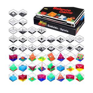 Lenwen 48 Pieces Brain Teaser Puzzles Cubes mini Puzzle Party Favors Goodie Bags Stuffers Games Challenge Decompression for Adults(Colorful Style)