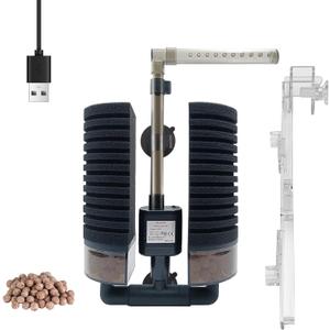 20-55 Gal Aquarium Sponge Filter with Pump,USB Power Sponge Filter for Shrimp Betta Axolotl Betta Nano Fish Tank,Upgrade Clip Installation