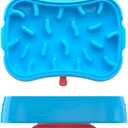 Marley Slowappy Slow Feeder - BPA-Free, Silicone Dog Feeding Bowl for Fast Eaters - Wet & Dry Food Suitable (Blue - Bowl Only)