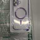 WEYNRBOX Magnetic for iPhone 17 Case with Privacy Screen Protector & Full Camera Cover,[Non-Yellowing] Shockproof Clear Phone Case Compatible with MagSafe Women Girls for iPhone17,Purple