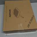 SENSARTE Nonstick Ceramic Grill Pan for Stove Tops, Square Grilling Pan with Pour Spouts, Non Toxic Durable Grill Skillet for All Stoves(Gas,Electric,Induction) PTFE,PFAS,PFOA Free, 12Inch (White)