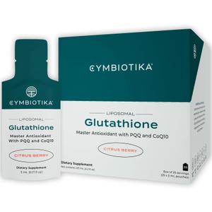 Cymbiotika - Liposomal Glutathione (New and Improved) : Box of 25 packets, Exp Date 
