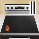 Fireproof Stove Cover, 30 x 21 Electric Stovetop Mat with 2 Silicone Gap Covers, Heat Resistant Glass/Ceramic Cooktop Protector, Fiberglass Flat Top Stove Cover, Dishwasher Safe, 1500 Heat Resistant
