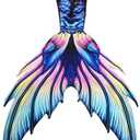 Fabulous Mermaid Dress for Women - Adult Mermaid Costume with No Flipper Beach Swimsuits (Small, A001)