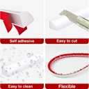 Flexible Quarter Round Molding, 118 inch Self-Adhesive Trim Molding Peel and Stick Bendable Molding Trim, Waterproof Quarter Round Trim for Wall Edge Corner Cabinet Edge Countertops