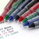 Pilot V7 Hi-Tecpoint Cartridge System Rollerball Pen Medium Point - (Blue 3 & Black 3)