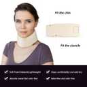 Soft Foam Neck Brace Universal Cervical Collar, Adjustable Neck Support Brace for Sleeping - Relieves Neck Pain and Spine Pressure, Neck Collar After Whiplash or Injury (2.5" Depth Collar, M)