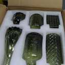 12pcs Glass Bud Vase Set, Small Green Flower Vases for Centerpieces in Bulk, Mini Vintage Vase for Wedding, Home,Table Decoration