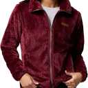 Columbia Womens Fire Side II Sherpa Full Zip Fleece Jacket, Rich Wine, Small